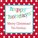 Banner Happy Holidays Gift Stickers Image 1 of 2
